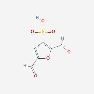 molecular formula C6H4O6S B139485 2,5-Diformylfuran-3-sulfonic acid CAS No. 144876-21-1