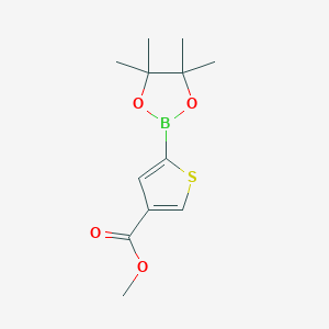 molecular formula C12H17BO4S B1394851 Methyl 5-(4,4,5,5-tetramethyl-1,3,2-dioxaborolan-2-YL)thiophene-3-carboxylate CAS No. 1040281-86-4