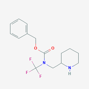 molecular formula C15H19F3N2O2 B13948529 Benzyl (piperidin-2-ylmethyl)(trifluoromethyl)carbamate 