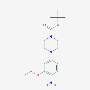 molecular formula C17H27N3O3 B13948535 Tert-butyl 4-(4-amino-3-ethoxyphenyl)piperazine-1-carboxylate 