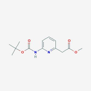 molecular formula C13H18N2O4 B1394862 Methyl 2-(6-((tert-butoxycarbonyl)amino)pyridin-2-yl)acetate CAS No. 1260879-98-8