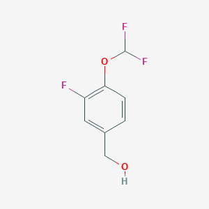 molecular formula C8H7F3O2 B1394866 (4-(Difluoromethoxy)-3-fluorophenyl)methanol CAS No. 1242252-59-0