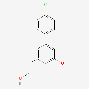 molecular formula C15H15ClO2 B13948682 Biphenyl, 4'-chloro-3-(2-hydroxyethyl)-5-methoxy- CAS No. 61888-67-3
