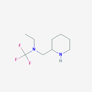 molecular formula C9H17F3N2 B13948692 N-(piperidin-2-ylmethyl)-N-(trifluoromethyl)ethanamine 