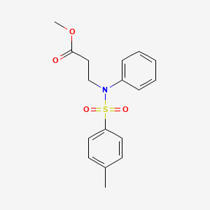 molecular formula C17H19NO4S B13948697 Methyl 3-(4-Methyl-N-phenylphenylsulfonamido)propanoate CAS No. 17266-98-7