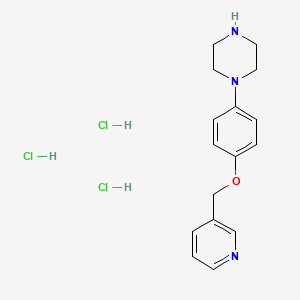 molecular formula C16H22Cl3N3O B1394871 1-[4-(Pyridin-3-ylmethoxy)-phenyl]-piperazine trihydrochloride CAS No. 1187928-13-7