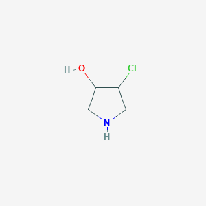 molecular formula C4H8ClNO B13948722 3-Pyrrolidinol, 4-chloro- 
