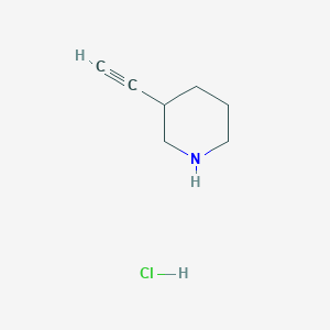 molecular formula C7H12ClN B1394876 3-Ethynylpiperidine hydrochloride CAS No. 959918-19-5
