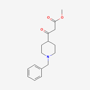 molecular formula C16H21NO3 B13948776 Methyl 3-(1-benzylpiperidin-4-yl)-3-oxopropanoate 