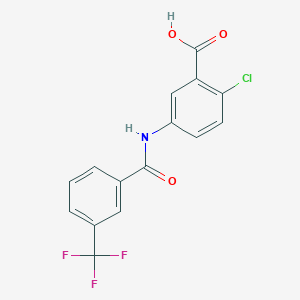molecular formula C15H9ClF3NO3 B1394878 2-Chloro-5-(3-(trifluoromethyl)benzamido)benzoic acid CAS No. 896160-35-3