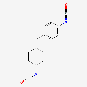 molecular formula C15H16N2O2 B13948784 Benzene, 1-isocyanato-4-[(4-isocyanatocyclohexyl)methyl]- CAS No. 35438-85-8