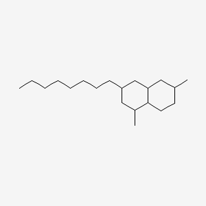 molecular formula C20H38 B13948806 Naphthalene, decahydro-1,6-dimethyl-3-octyl- CAS No. 56248-64-7