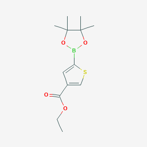 molecular formula C13H19BO4S B1394884 Ethyl 5-(4,4,5,5-tetramethyl-1,3,2-dioxaborolan-2-yl)thiophene-3-carboxylate CAS No. 960116-27-2
