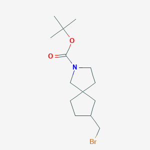 molecular formula C14H24BrNO2 B13948887 tert-Butyl 7-(bromomethyl)-2-azaspiro[4.4]nonane-2-carboxylate 