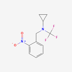 molecular formula C11H11F3N2O2 B13948897 N-(2-nitrobenzyl)-N-(trifluoromethyl)cyclopropanamine 