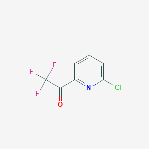molecular formula C7H3ClF3NO B1394890 1-(6-氯吡啶-2-基)-2,2,2-三氟乙酮 CAS No. 1060811-90-6
