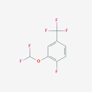 molecular formula C8H4F6O B1394893 2-(Difluoromethoxy)-1-fluoro-4-(trifluoromethyl)benzene CAS No. 957146-67-7