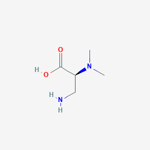 molecular formula C5H12N2O2 B13948946 Alanine, 3-amino-N,N-dimethyl- 