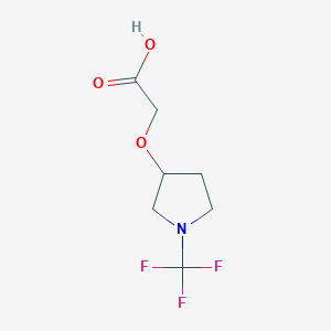molecular formula C7H10F3NO3 B13948963 2-((1-(Trifluoromethyl)pyrrolidin-3-yl)oxy)acetic acid 