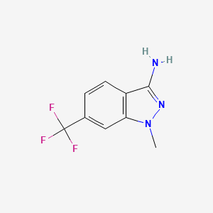 molecular formula C9H8F3N3 B1394899 1-Methyl-6-(trifluoromethyl)-1H-indazol-3-amine CAS No. 1260796-42-6