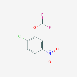molecular formula C7H4ClF2NO3 B1394907 1-Chloro-2-(difluoromethoxy)-4-nitrobenzene CAS No. 40319-62-8