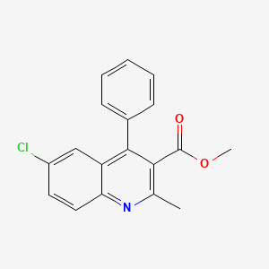 molecular formula C18H14ClNO2 B13949073 Methyl 6-chloro-2-methyl-4-phenylquinoline-3-carboxylate CAS No. 851072-07-6