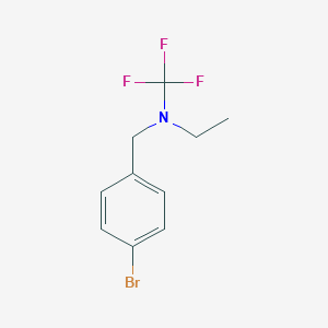 molecular formula C10H11BrF3N B13949086 N-(4-bromobenzyl)-N-(trifluoromethyl)ethanamine 