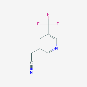 molecular formula C8H5F3N2 B1394910 3-(三氟甲基)吡啶-5-乙腈 CAS No. 1000565-50-3