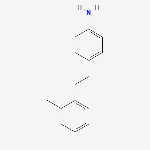 molecular formula C15H17N B13949107 4-[2-(2-Methylphenyl)ethyl]aniline CAS No. 778536-82-6