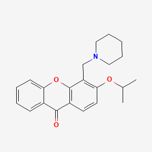 molecular formula C22H25NO3 B13949133 Xanthen-9-one, 3-isopropoxy-4-(piperidinomethyl)- CAS No. 58741-69-8