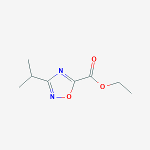 molecular formula C8H12N2O3 B1394915 3-异丙基-1,2,4-恶二唑-5-甲酸乙酯 CAS No. 163719-70-8