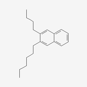 molecular formula C20H28 B13949156 2-Butyl-3-hexylnaphthalene CAS No. 55000-56-1