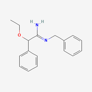 molecular formula C17H20N2O B13949159 N-Benzyl-2-ethoxy-2-phenylacetamidine CAS No. 64058-96-4