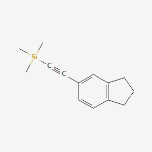 molecular formula C14H18Si B1394917 5-(Trimethylsilylethynyl)indane CAS No. 1216812-56-4