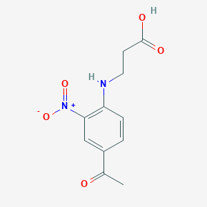 molecular formula C11H12N2O5 B1394919 N-(4-乙酰基-2-硝基苯基)-β-丙氨酸 CAS No. 4662-63-9