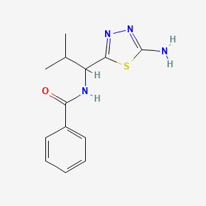 molecular formula C13H16N4OS B1394921 N-[1-(5-氨基-1,3,4-噻二唑-2-基)-2-甲基丙基]苯甲酰胺 CAS No. 1291486-37-7