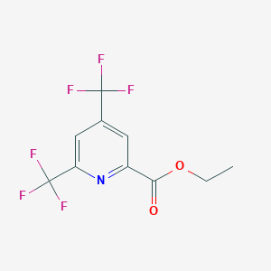 molecular formula C10H7F6NO2 B1394926 Ethyl 4,6-bis(trifluoromethyl)-2-pyridinecarboxylate CAS No. 615580-16-0