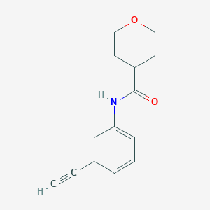 N-(3-ethynylphenyl)oxane-4-carboxamide