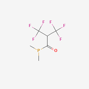 molecular formula C6H7F6OP B13949323 Phosphine, dimethyl[3,3,3-trifluoro-2-(trifluoromethyl)propionyl]- CAS No. 20336-17-8