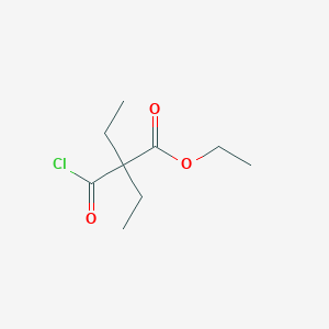 molecular formula C9H15ClO3 B13949345 Ethyl 2-(chlorocarbonyl)-2-ethylbutanoate CAS No. 50547-85-8