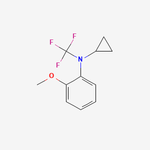 molecular formula C11H12F3NO B13949349 N-cyclopropyl-2-methoxy-N-(trifluoromethyl)aniline 