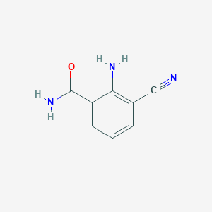molecular formula C8H7N3O B13949411 2-Amino-3-cyanobenzamide CAS No. 63069-53-4
