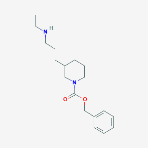 molecular formula C18H28N2O2 B13949417 Benzyl 3-(3-(ethylamino)propyl)piperidine-1-carboxylate 