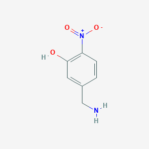 molecular formula C7H8N2O3 B13949423 5-(Aminomethyl)-2-nitrophenol 