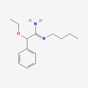 molecular formula C14H22N2O B13949440 N-Butyl-2-ethoxy-2-phenylacetamidine CAS No. 64058-97-5