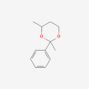 molecular formula C12H16O2 B13949484 2,4-Dimethyl-2-phenyl-1,3-dioxane CAS No. 5702-24-9