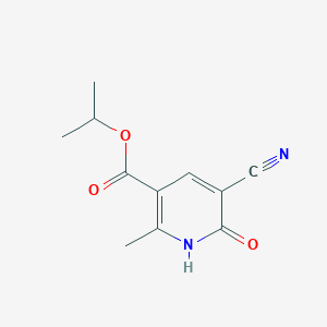 molecular formula C11H12N2O3 B13949494 Isopropyl 5-cyano-2-methyl-6-oxo-1,6-dihydropyridine-3-carboxylate 