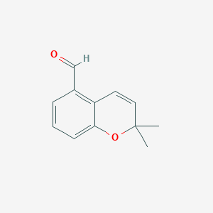 molecular formula C12H12O2 B13949525 2,2-dimethyl-2H-chromene-5-carbaldehyde CAS No. 158227-32-8