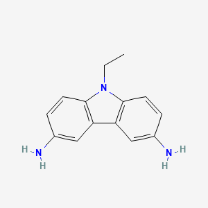 molecular formula C14H15N3 B13949526 3,6-Diamino-9-ethylcarbazole CAS No. 50717-02-7