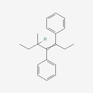 molecular formula C20H24 B13949589 alpha-Ethyl-beta-s-butyl-stilbene CAS No. 63019-12-5